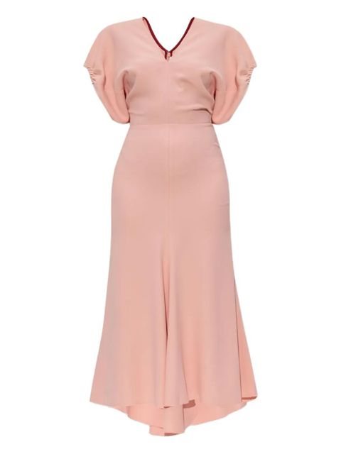 Victoria Beckham puff-sleeved midi dress - Pink - zdjęcie produktu nr 1