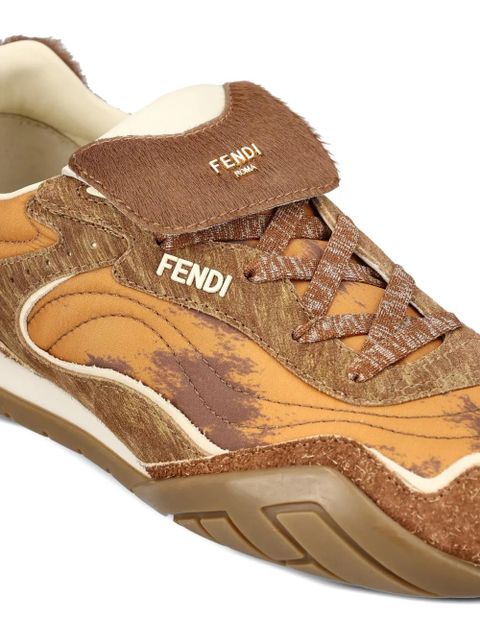 FENDI Wave Pulse lace-up sneakers - Brown