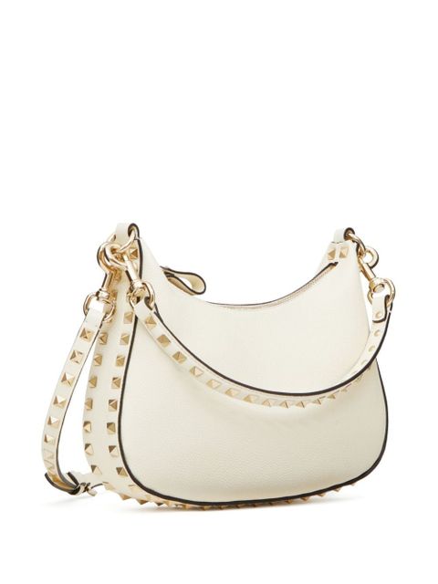 Valentino Garavani small Rockstud leather shoulder bag - White