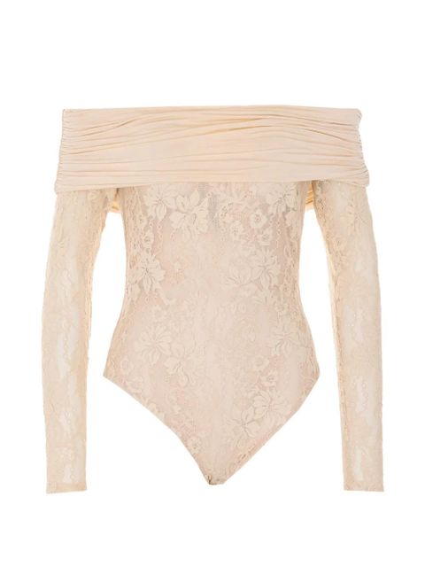 ZIMMERMANN drape lace bodysuit - Neutrals - zdjęcie produktu nr 1