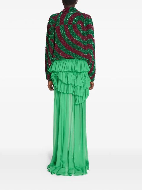 DRIES VAN NOTEN sequinned jacket - Red