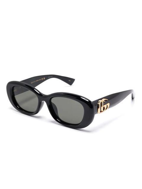 Gucci Eyewear oval-frame sunglasses - Black - zdjęcie produktu nr 2