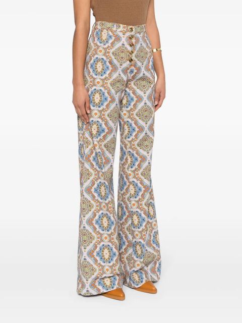 ETRO mandala-print flared jeans - Purple - zdjęcie produktu nr 2