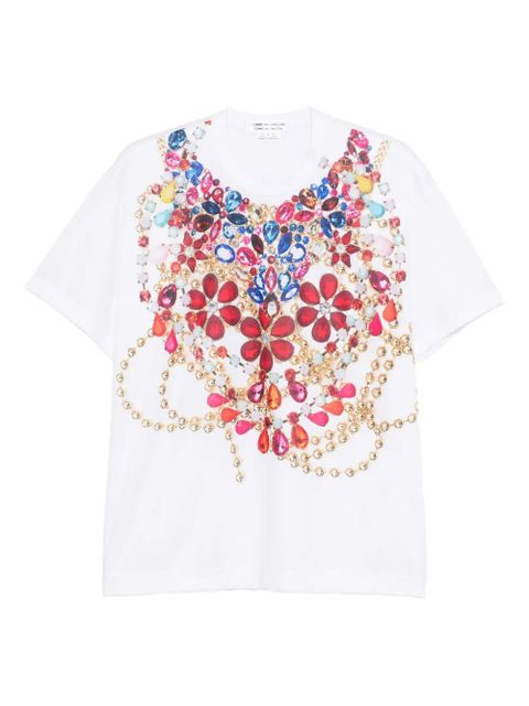 Comme Des Garçons jewellery-print T-shirt - White - zdjęcie produktu nr 1