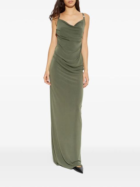 Coperni ring-strap maxi dress - Green - zdjęcie produktu nr 2