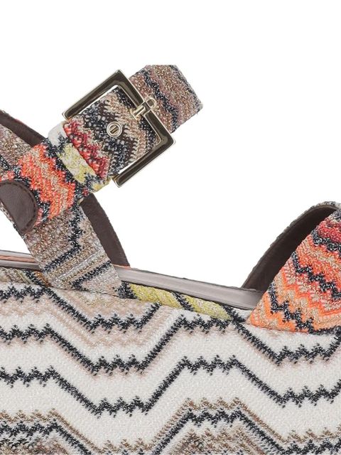 Missoni graphic-print platform sandals - Orange