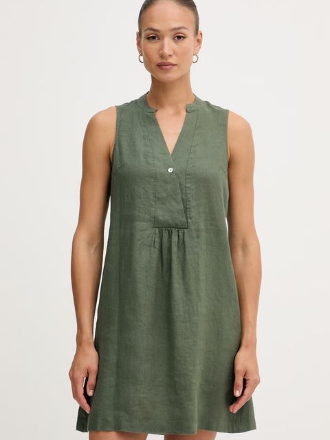 United Colors of Benetton sukienka letnia lniana - zdjęcie produktu nr 1
