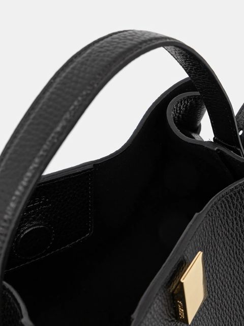 Yuzefi torebka skórzana GYOZA kolor czarny YUZCO-HB-GZ-L034