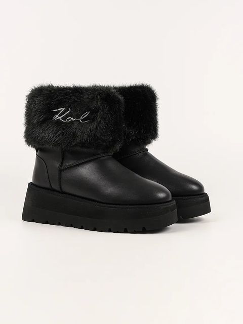 Karl Lagerfeld śniegowce SKYLAR kolor czarny KL48655 - zdjęcie produktu nr 2