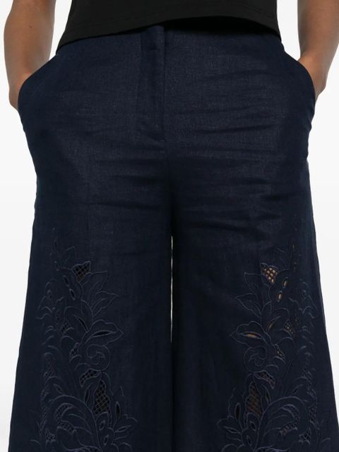 TWINSET floral-embroidered shorts - Blue