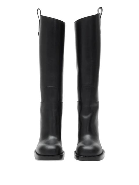 Burberry 85mm Cavalier calf-leather buckle boots - Black