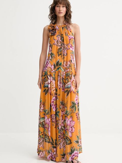 Farm Rio sukienka kolor pomarańczowy maxi rozkloszowana 336675 - zdjęcie produktu nr 1