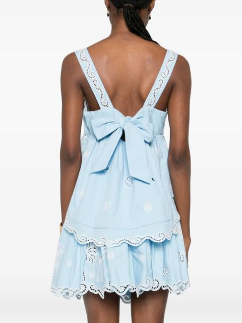 ALEMAIS Maizy scalloped-trim top - Blue