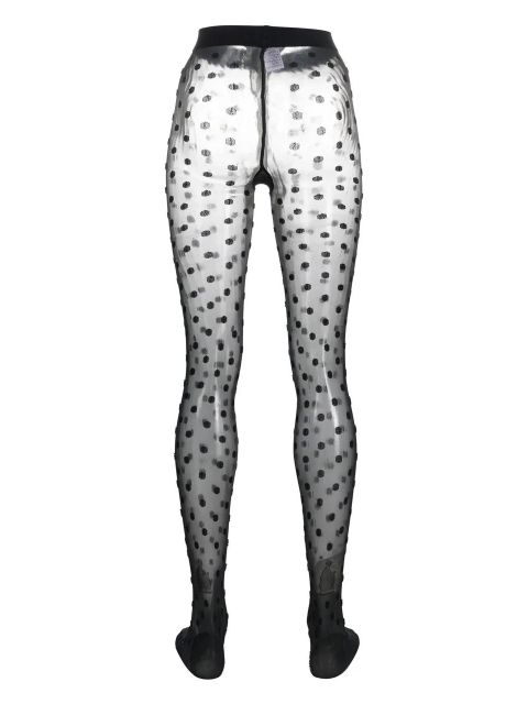 Lanvin polka dot tights - Black
