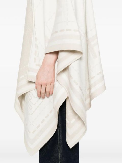 FENDI geometric-patterned cape - Neutrals
