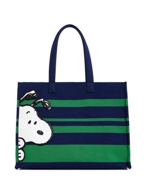 Essentiel Antwerp Peanuts™ striped graphics tote bag - Blue - zdjęcie produktu nr 1