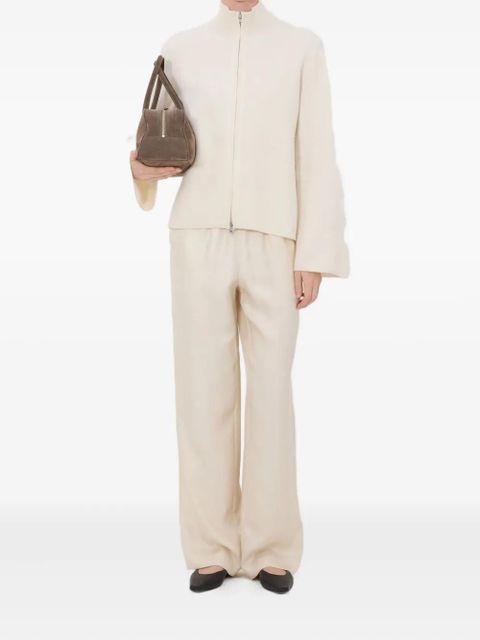 LouLou de Saison Gabi zipped stand-collar cardigan - Neutrals - zdjęcie produktu nr 2