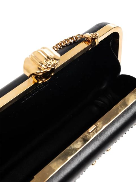 Versace embellishment chain clutch bag - Black