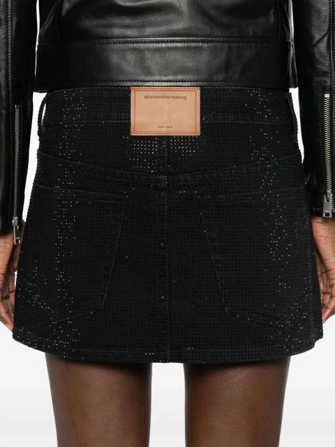 Alexander Wang crystal-embellished mini skirt - Black