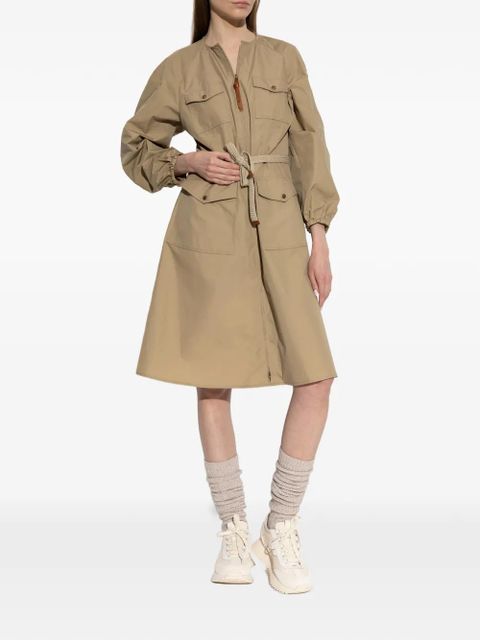 Moncler pleated poplin midi dress - Neutrals - zdjęcie produktu nr 2