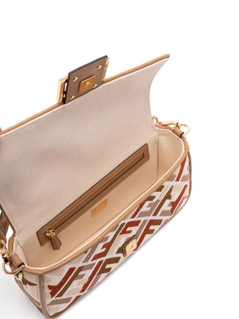 FENDI medium Baguette FF-motif shoulder bag - Neutrals