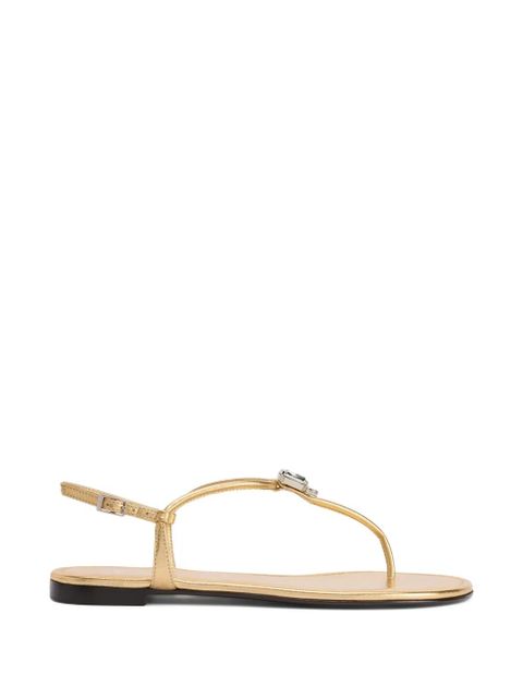 Giuseppe Zanotti Maeeve adjustable-strap flat sandals - Gold - zdjęcie produktu nr 1