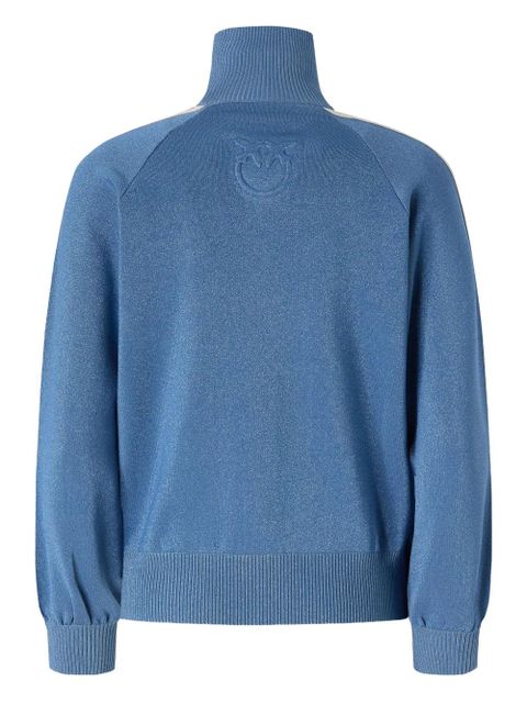 PINKO striped-sleeve zip-up sweatshirt - Blue - zdjęcie produktu nr 2