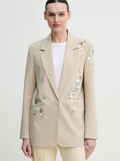 ISABELLE BLANCHE marynarka kolor beżowy jednorzędowa IS25SS-J023-T003 - zdjęcie produktu nr 1