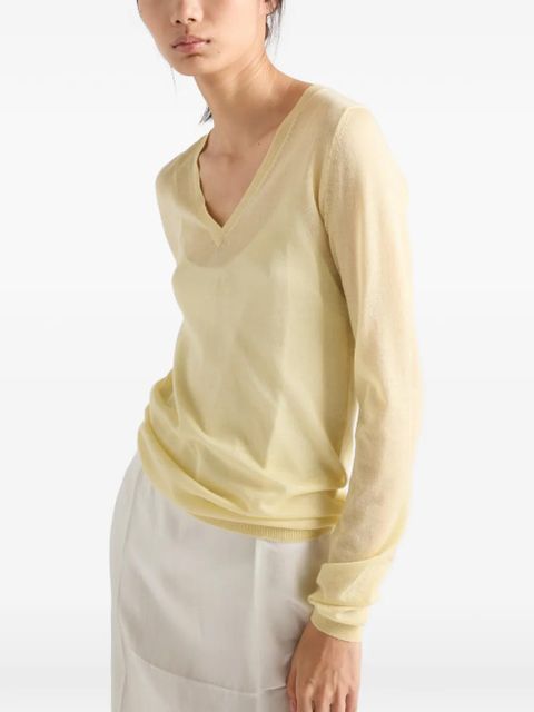 Prada long-sleeve sweater - Yellow - zdjęcie produktu nr 2