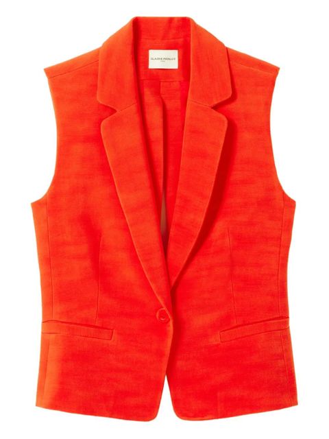 Claudie Pierlot button-fastening tie-back waistcoat - Orange - zdjęcie produktu nr 1