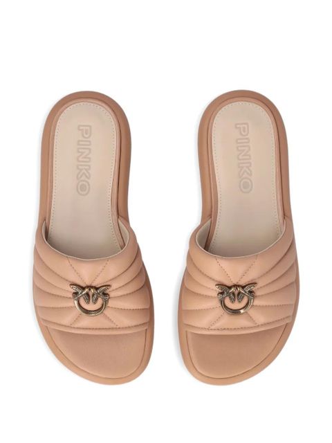 PINKO Love Birds quilted sandals - Neutrals