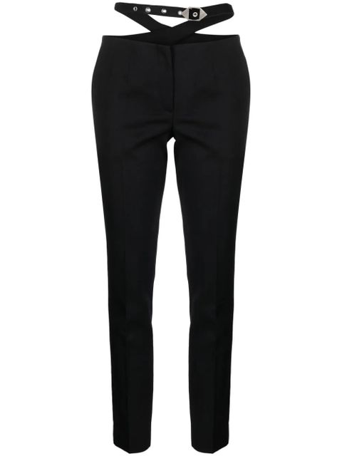 The Attico waist-strap wool trousers - Black - zdjęcie produktu nr 1