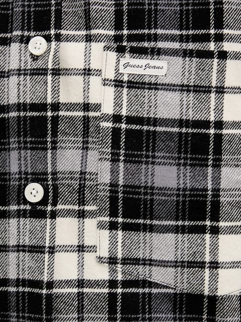 Guess Jeans koszula bawełniana damska kolor czarny relaxed z kołnierzykiem klasycznym W5BH39 WGMH1