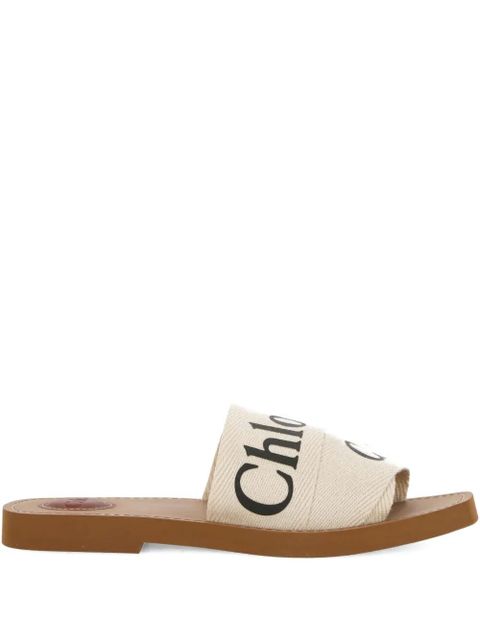 Chloé logo flat sandals - Neutrals - zdjęcie produktu nr 1