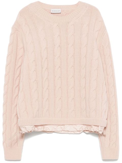 Moncler cable-knit sweater - Pink - zdjęcie produktu nr 1