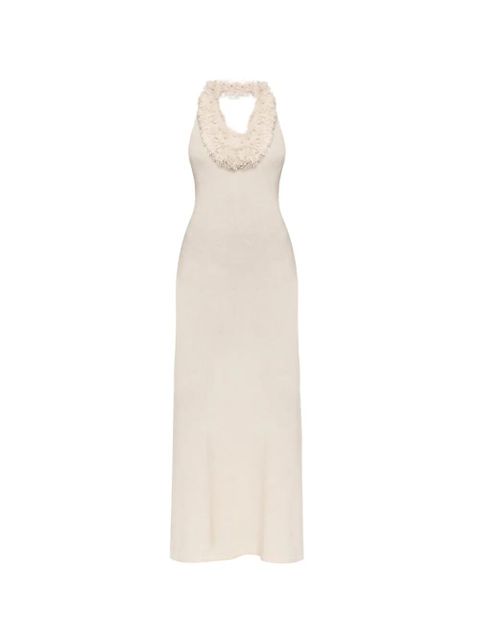 Aya Muse Wren halterneck maxi dress - Neutrals - zdjęcie produktu nr 1
