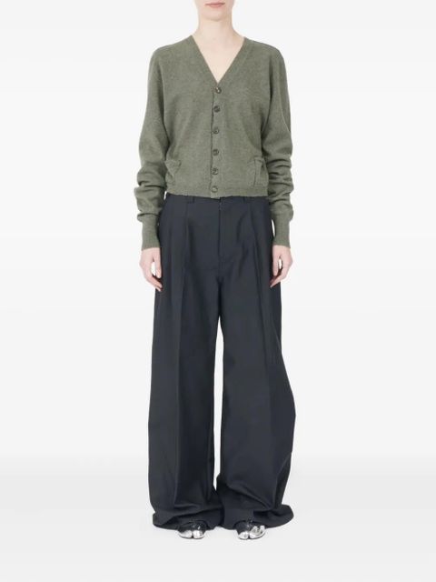 Maison Margiela puff-sleeve button cardigan - Green