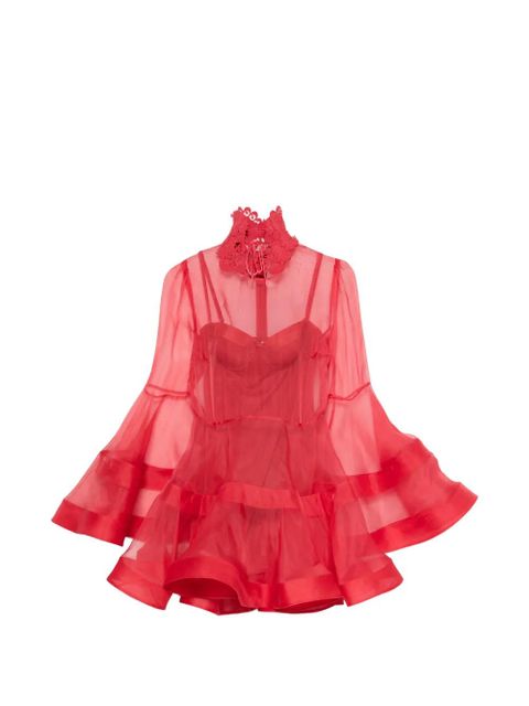ZIMMERMANN Rebellion Lantern lace-collar layered mini dress - zdjęcie produktu nr 1