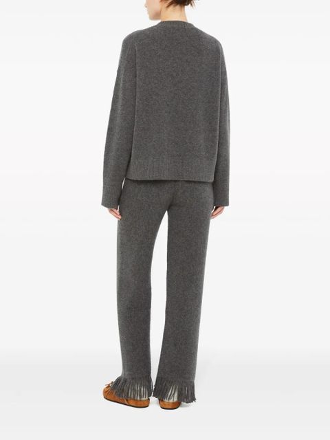 Alanui crew-neck cashmere-silk blend jumper - Grey