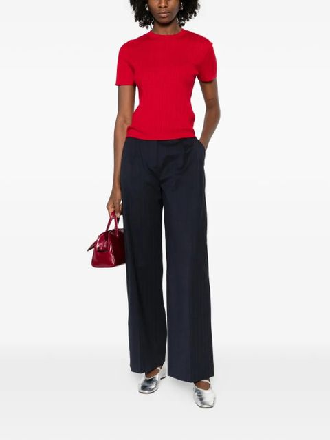 Maje cable-knit crew-neck top - Red - zdjęcie produktu nr 2