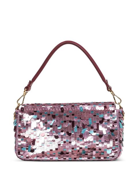 FENDI Baguette sequin-embroidered shoulder bag - Pink - zdjęcie produktu nr 2