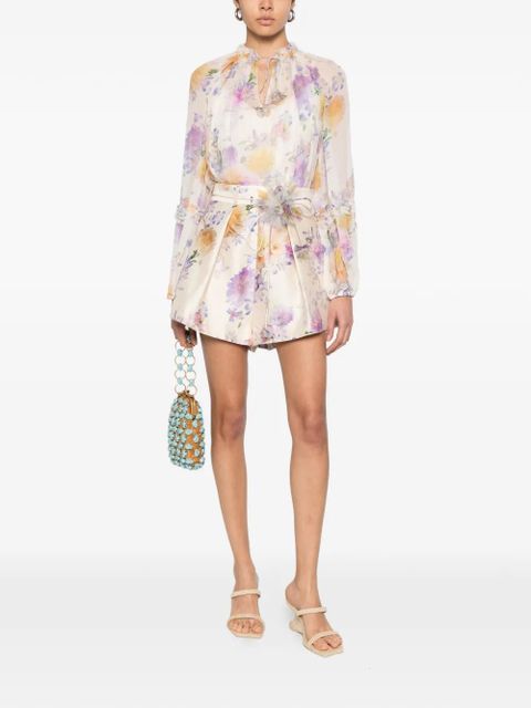 ZIMMERMANN Luna ruffled floral blouse - Neutrals - zdjęcie produktu nr 2