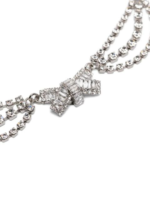 Alessandra Rich bow-embellished necklace - Silver