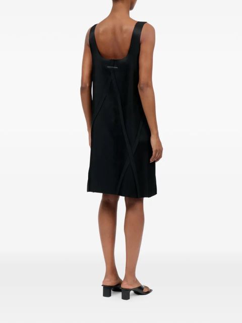 MM6 Maison Margiela V-neck panelled mini dress - Black