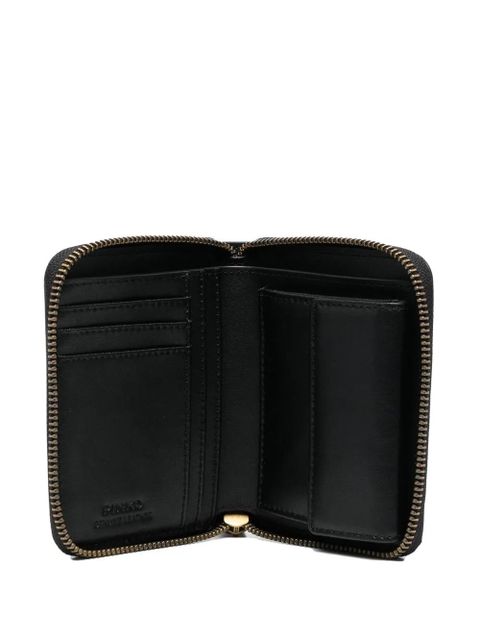 PINKO logo-plaque leather wallet - Black