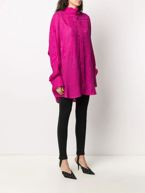 Balenciaga polka dot scarf-detail shirt - Pink - zdjęcie produktu nr 2