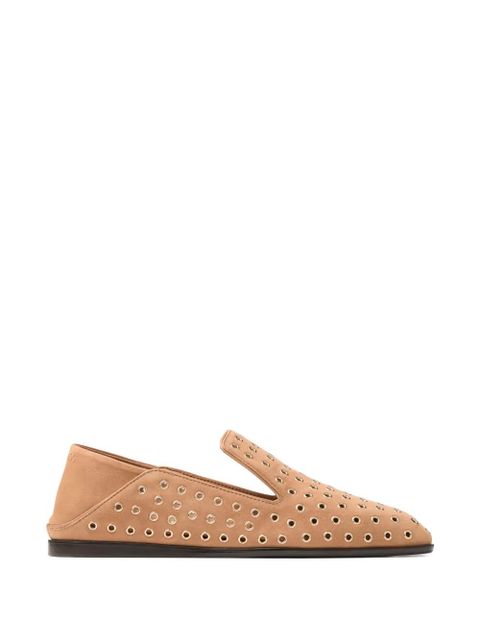 Jimmy Choo Eliot metal-eyelet loafers - Brown - zdjęcie produktu nr 1