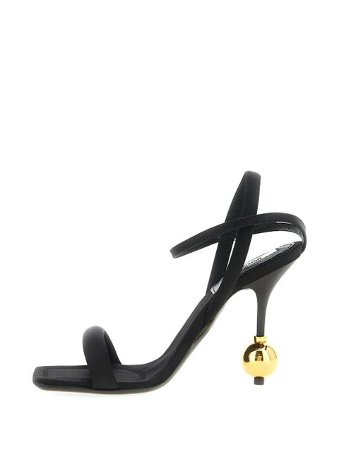 Moschino satin heeled sandals - Black