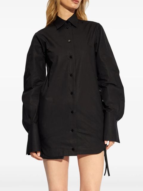 The Attico button-fastening shirtdress - Black
