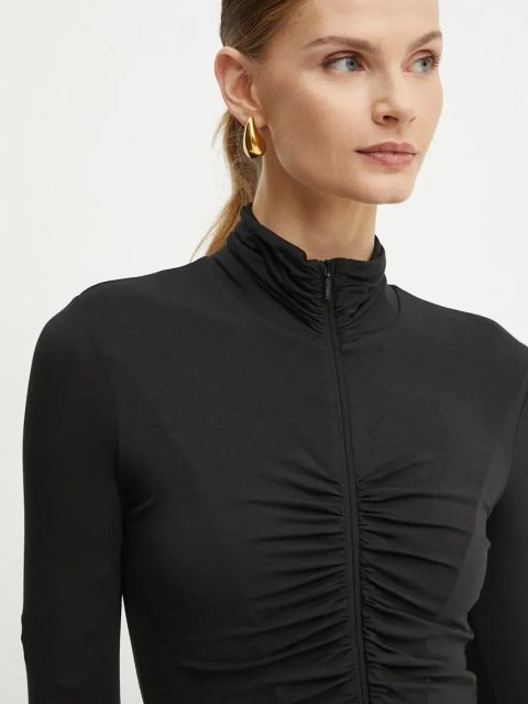 Pinko sukienka kolor czarny maxi dopasowana 104502 A29B